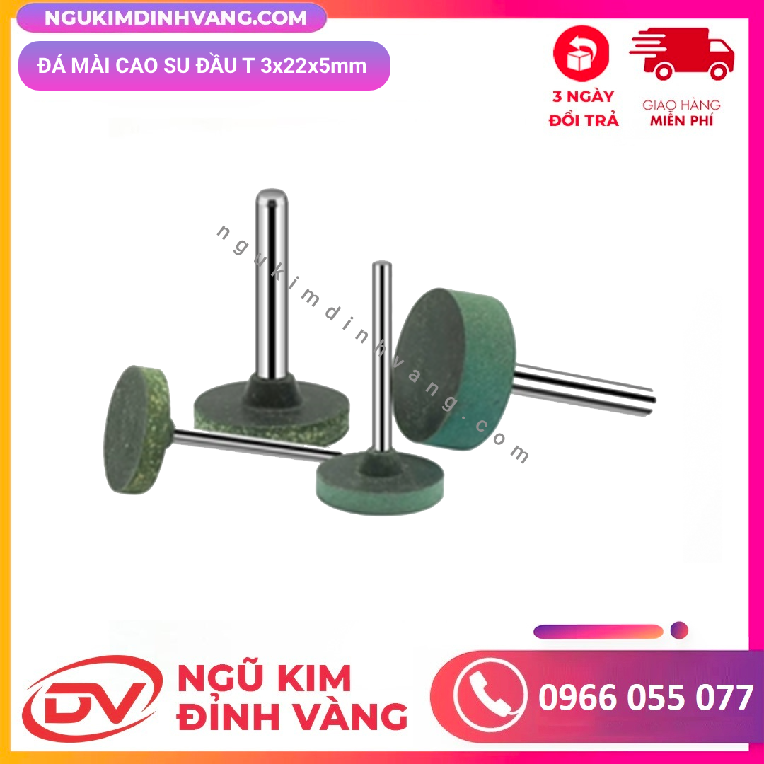 Đá mài cao su đầu T 3x22x5mm