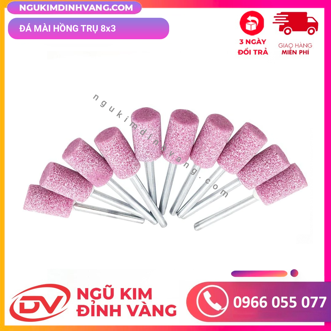 Đá mài hồng trụ 8x3