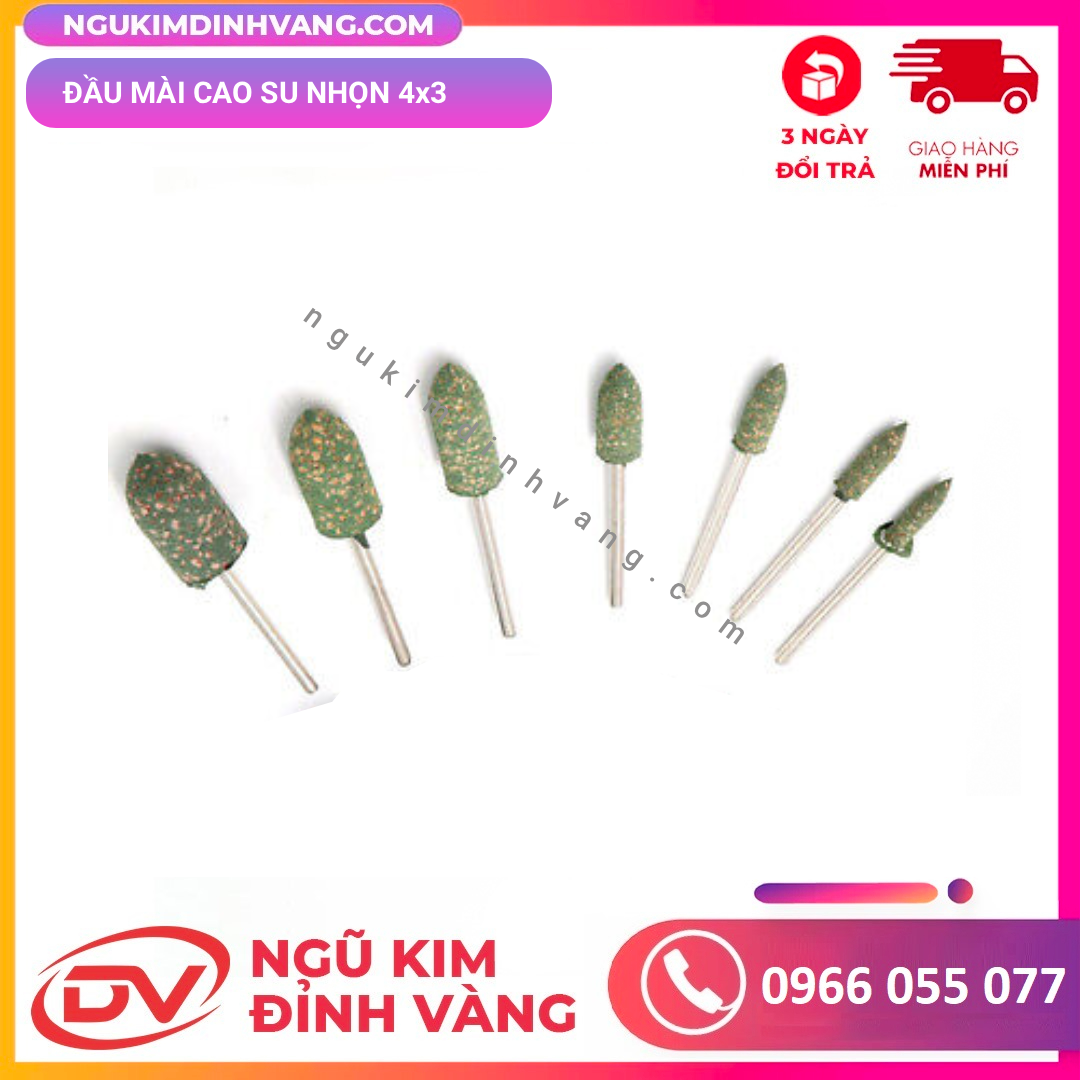 Đầu mài cao su nhọn 4x3